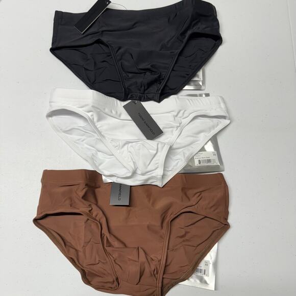 Todd Sanfield Swim Brief LOT OF 3 Mens XS White Brown Black Multicolor NEW - Picture 1 of 5